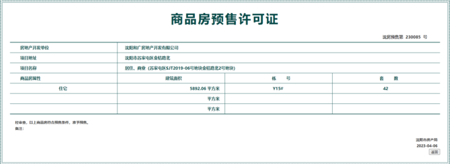 拿證速遞|中糧隆悅祥云共42套房源獲預售許可